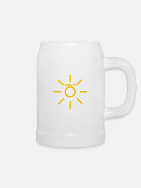 Sonnenschein - Bierkrug - Weiß