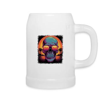 Spooky Happy Birthday Funny Quote Present - Beer Mug - white - Right