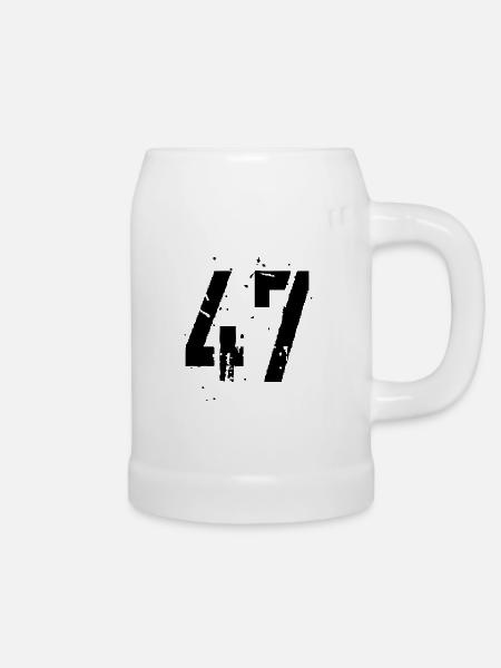 47 Nummer 47 - Bierkrug - Weiß