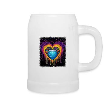 60s Funky Hippy Gift Idea Anti War Family - Chope en céramique - blanc - Droite