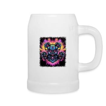 Leuke pandabeer presenteren idee gezegden - Bierpul - wit - Rechts
