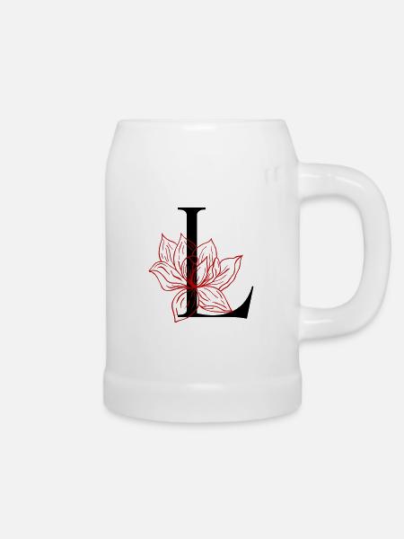 Initiale L Buchstabe - Bierkrug - Weiß