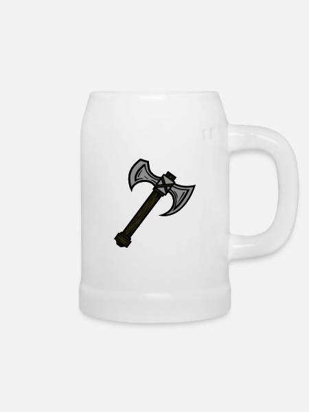 Axt Element - Bierkrug - Weiß