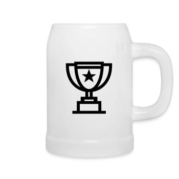 trophée - Chope en céramique - blanc - Droite