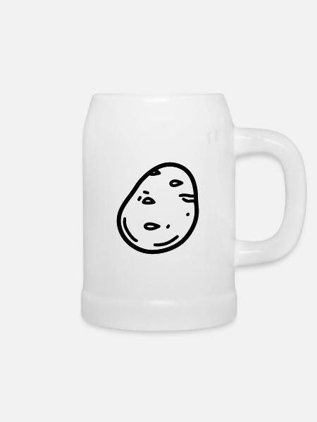 Kartoffel - Bierkrug - Weiß