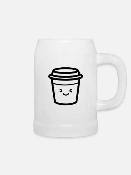 Kaffeebecher - Bierkrug - Weiß