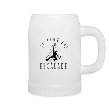 Je peux pas, j'ai escalade. - Chope en céramique - blanc - Droite