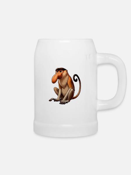 Nasenbär Affe png - Bierkrug - Weiß