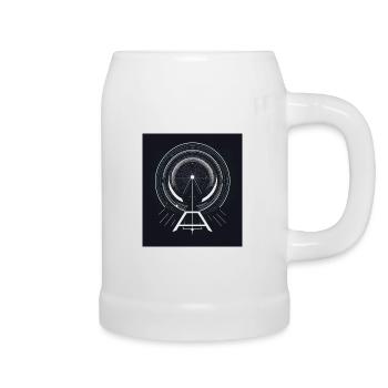 Abstract Geometric GraphicsAbstract Graph - Beer Mug - white - Right