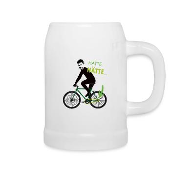 Hätte hätte Fahrradkette Habeck - Bierkrug - Weiß - Rechts