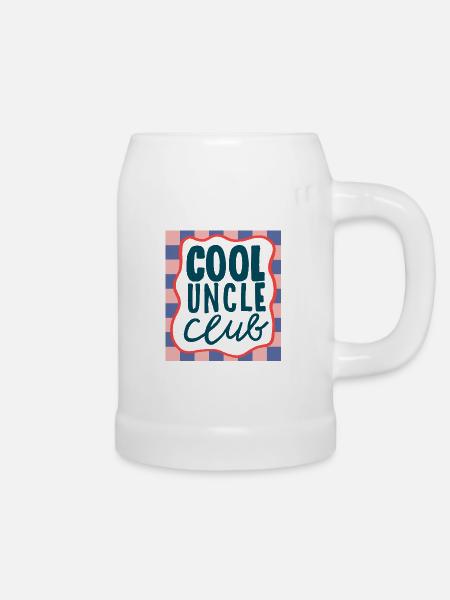 Cool Uncle Club Badge - Bierkrug - Weiß