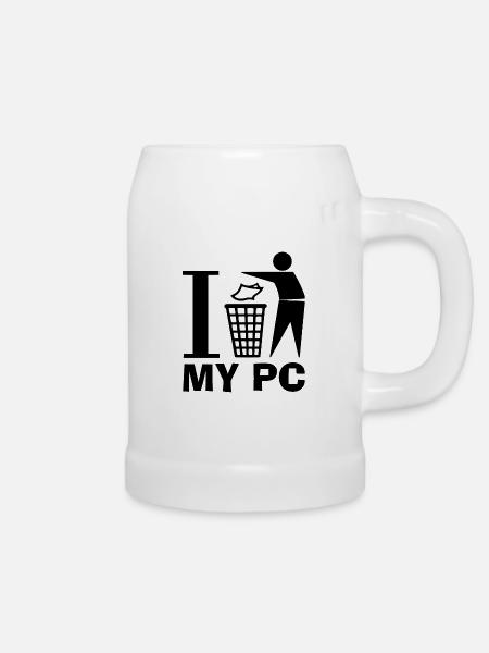 Keine PCs mehr! - Bierkrug - Weiß