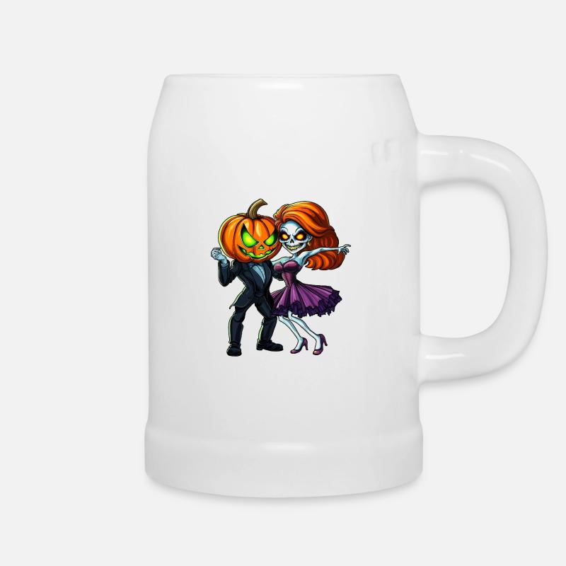 Halloween Couple :) - Beer Mug - white