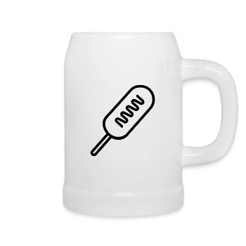corn dog - Beer Mug - white - Right