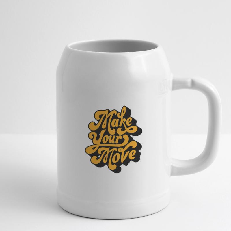 Make Your Move Retro-Skript Bierkrug