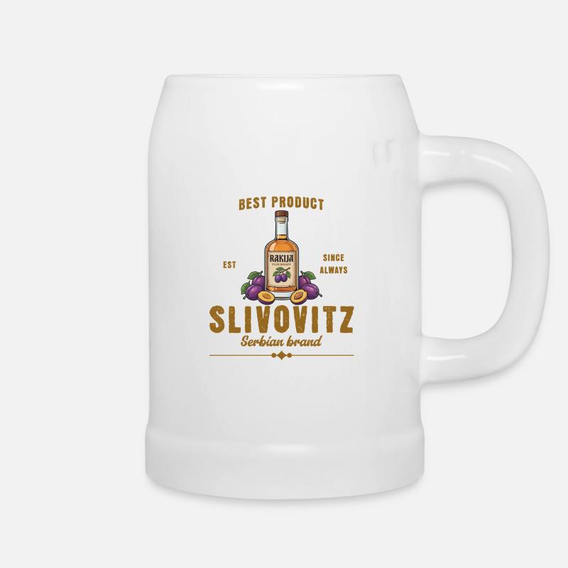 Slovovitz - Chope en céramique - blanc
