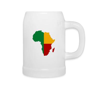 Benin_Flagge_Afrika - Chope en céramique - blanc - Droite