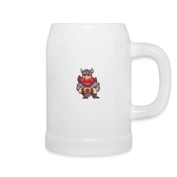 Nordische Gott der Ungeduld Hammersbald Wikinger - Bierkrug - Weiß - Rechts