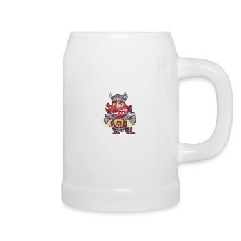 Nordische Gott der Ungeduld Hammersbald Wikinger - Bierkrug - Weiß - Rechts