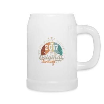 Vintage Retro Januar 2017 Geburtstagsgeschenk - Bierkrug - Weiß - Rechts