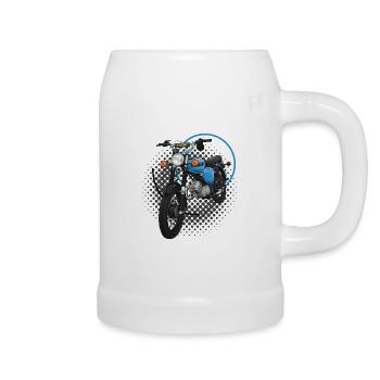S51 (hellblau) // Illustration - Bierkrug - Weiß - Rechts