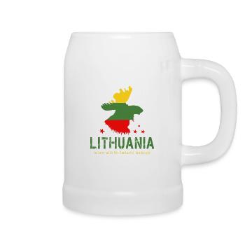 Lithuania Lithuanian Vilnius - Beer Mug - white - Right