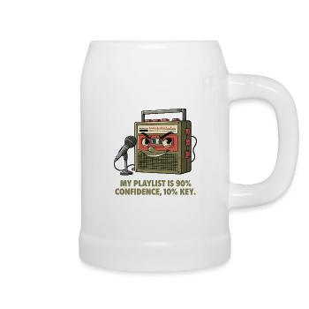 90% self-confidence, 10% tonality - Beer Mug - white - Right