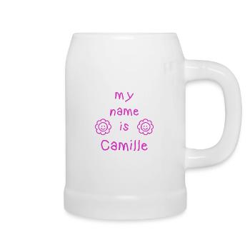 CAMILLE MY NAME IS - Beer Mug - white - Right