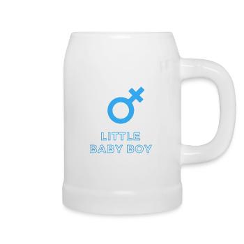 Annonce de bébé - Garçon - Grossesse - Chope en céramique - blanc - Droite