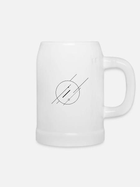 Minimal - Bierkrug - Weiß