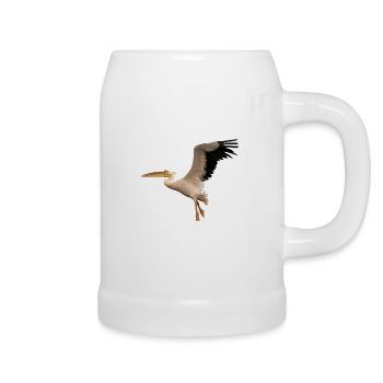 pelican pelikanbird vogel1 - Bierkrug - Weiß - Rechts