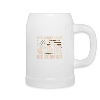 Idées cadeaux pour trikers - Chope en céramique - blanc - Droite