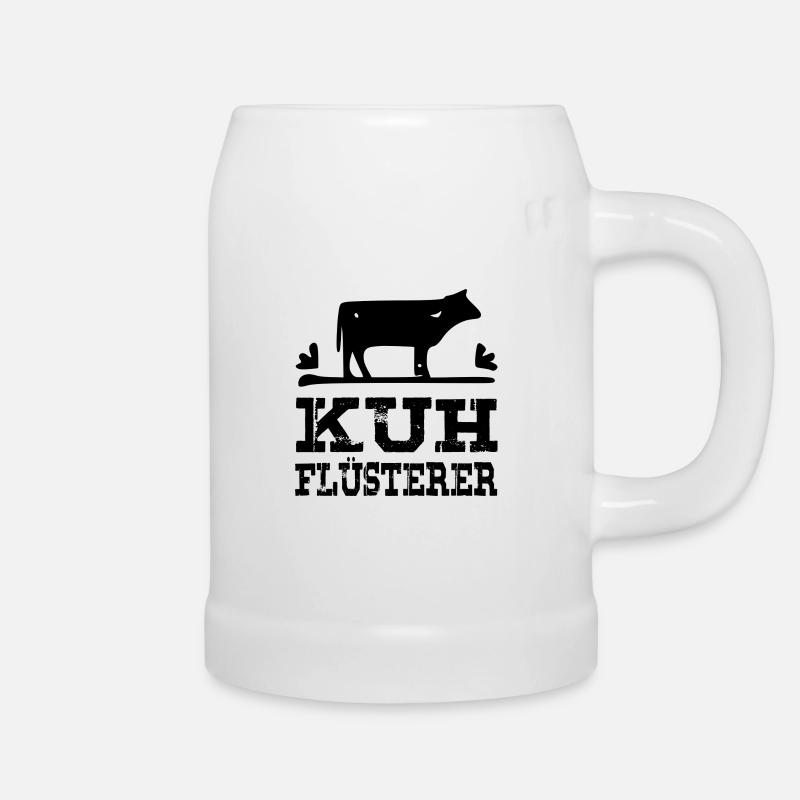 Kuh Flüsterer - Bierkrug - Weiß