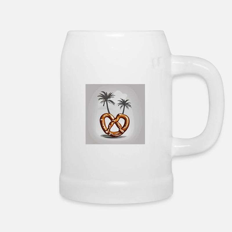 Pretzel Island Palm - Beer Mug - white
