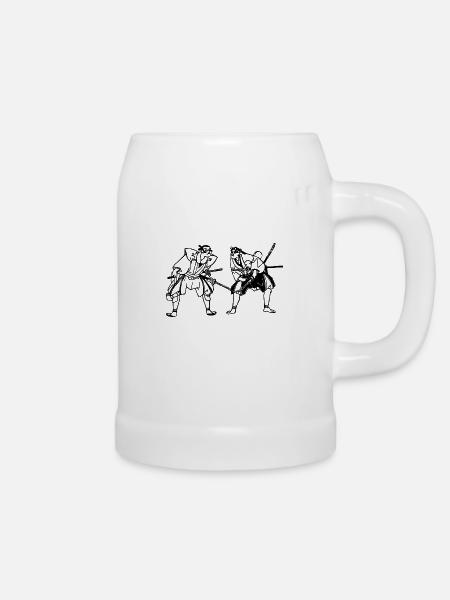 Samurai - Bierkrug - Weiß