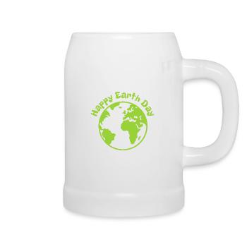 Happy Earth Day - Beer Mug - white - Right