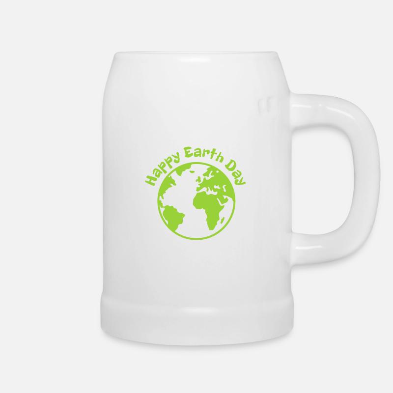 Happy Earth Day - Beer Mug - white