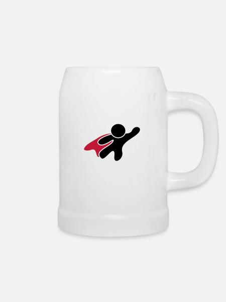 Superhero - Bierkrug - Weiß