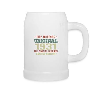 Legend since 1931 Born in 1931 - 93rd birthday - Beer Mug - white - Right