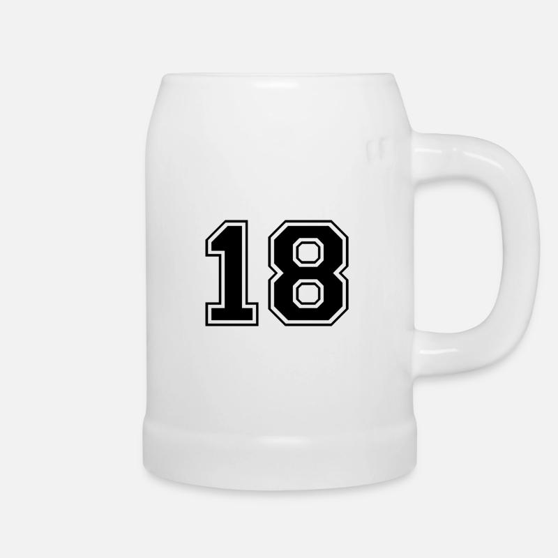 18. Geburtstag - Bierkrug - Weiß