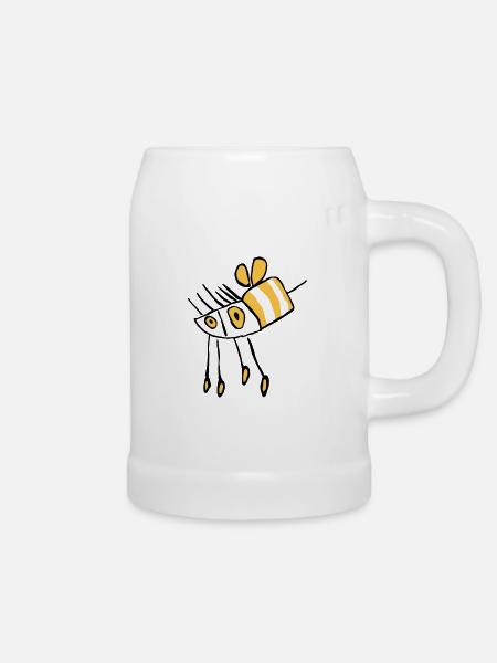 Bienchen - Bierkrug - Weiß