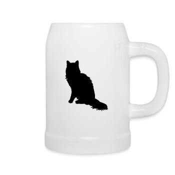 Maine Coon - Bierkrug - Weiß - Rechts