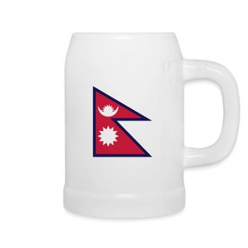 Drapeau du Népal - Chope en céramique - blanc - Droite