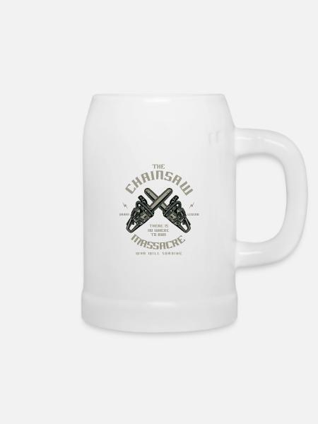 Chainsaw - Bierkrug - Weiß