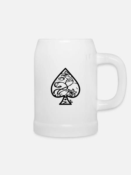 Ace of Spades von dk - Bierkrug - Weiß
