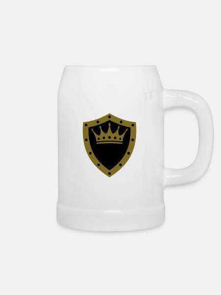 King Shield - Bierkrug - Weiß
