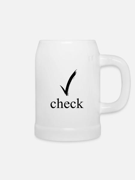 check - Bierkrug - Weiß
