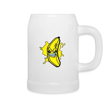 Angry banana - Bierkrug - Weiß - Rechts