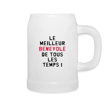 Bénévolat / Bénévole / Solidaire / Humanitaire - Chope en céramique - blanc - Droite