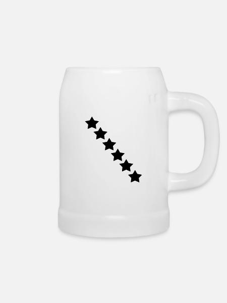 stars - Bierkrug - Weiß